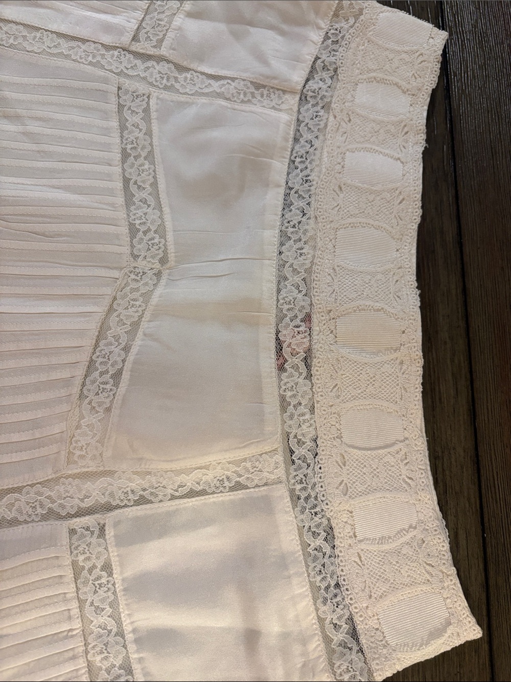 NWT [LoveShackFancy] Willia Silk Lace-Detailed Mini Skirt Women’s 0 - Picture 11 of 16